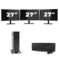 Atrust t176 USFF - Intel Atom x5-E8000 - 8GB RAM - 256GB SSD - Windows 11 + 3x 27 inch Monitor