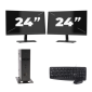Atrust t176L USFF - Intel Atom x5-E8000 - 8GB RAM - 256GB SSD - Windows 11 + 2x 24 inch Monitor