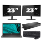 Dell Latitude 3430 - Intel Core i3-12e Generatie - 14 inch - 16GB RAM - 256GB SSD - Windows 11 Home + 2x 23 inch Monitor