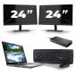 Dell Latitude 5410 - Intel Core i5-10e Generatie - 14 inch - 8GB RAM - 256GB SSD - Windows 11 + 2x 24 inch Monitor