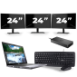 Dell Latitude 5410 - Intel Core i5-10e Generatie - 14 inch - 8GB RAM - 256GB SSD - Windows 11 + 3x 24 inch Monitor