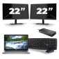 Dell Latitude 5411 - Intel Core i5-10e Generatie - 14 inch - 8GB RAM - 256GB SSD - Windows 11 + 2x 22 inch Monitor