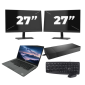 Dell Latitude 5411 - Intel Core i5-10e Generatie - 14 inch - 8GB RAM - 256GB SSD - Windows 11 Home + 2x 27 inch Monitor