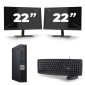 Dell OptiPlex 7070 Micro USFF - Intel Core i3-9e Generatie - 8GB RAM - 256GB SSD - Windows 11 + 2x 22 inch Monitor