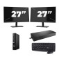 Dell OptiPlex 7080 USFF - Intel Core i5-10e Generatie - 8GB RAM - 256GB SSD - Windows 11 + 2x 27 inch Monitor