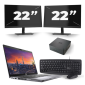 Dell Precision 3550 - Intel Core i7-10e Generatie - 15 inch - 8GB RAM - 256GB SSD - Windows 11 + 2x 22 inch Monitor