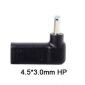 Verloopstekker voor Female All brands except Dell Type-C TYPEC USB-C / Male HP 4.5*3.0mm Center Pin
