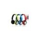 Solid Stereo Headset met microfoon, Wit/Groen, model HT-HD212