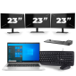 HP EliteBook 830 G8 - Intel Core i5-11e Generatie - 13 inch - 16GB RAM - 256GB SSD - Windows 11 + 3x 23 inch Monitor
