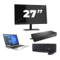 HP EliteBook 840 G8 - Intel Core i7-11e Generatie - 14 inch - 16GB RAM - 256GB SSD - Windows 11 Home + 1x 27 inch Monitor