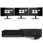 HP EliteDesk 800 G6 USFF - Intel Core i7-10e Generatie - 16GB RAM - 256GB SSD - Windows 11 + 3x 22 inch Monitor
