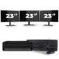 HP EliteDesk 800 G6 USFF - Intel Core i7-10e Generatie - 16GB RAM - 256GB SSD - Windows 11 + 3x 23 inch Monitor
