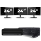 HP EliteDesk 800 G6 USFF - Intel Core i7-10e Generatie - 16GB RAM - 256GB SSD - Windows 11 + 3x 24 inch Monitor