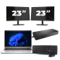 HP ProBook 440 G9 - Intel Core i3-12e Generatie - 14 inch - 16GB RAM - 256GB SSD - Windows 11 + 2x 23 inch Monitor