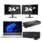 HP ProBook 440 G9 - Intel Core i3-12e Generatie - 14 inch - 16GB RAM - 256GB SSD - Windows 11 + 2x 24 inch Monitor