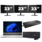 HP ProBook 440 G9 - Intel Core i3-12e Generatie - 14 inch - 16GB RAM - 256GB SSD - Windows 11 + 3x 23 inch Monitor
