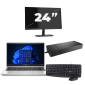 HP ProBook 445 G8 - AMD Ryzen 3 5400U - 14 inch - 16GB RAM - 256GB SSD - Windows 11 + 1x 24 inch Monitor
