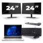 HP ProBook 640 G8 - Intel Core i5-11e Generatie - 14 inch - 16GB RAM - 256GB SSD - Windows 11 + 2x 24 inch Monitor