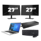 HP ProBook 640 G8 - Intel Core i5-11e Generatie - 14 inch - 16GB RAM - 256GB SSD - Windows 11 Home + 2x 27 inch Monitor