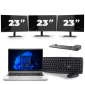 HP ProBook 640 G8 - Intel Core i5-11e Generatie - 14 inch - 16GB RAM - 256GB SSD - Windows 11 + 3x 23 inch Monitor