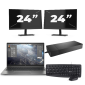 HP ZBook Firefly 14 G8 - Intel Core i7-11e Generatie - 14 inch - 16GB RAM - 256GB SSD - Windows 11 Home + 2x 24 inch Monitor