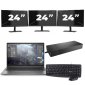 HP ZBook Firefly 14 G8 - Intel Core i7-11e Generatie - 14 inch - 16GB RAM - 256GB SSD - Windows 11 Home + 3x 24 inch Monitor
