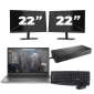 HP ZBook Firefly 15 G7 - Intel Core i7-10e Generatie - 15 inch - 8GB RAM - 256GB SSD - Windows 11 + 2x 22 inch Monitor