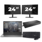 HP ZBook Firefly 15 G7 - Intel Core i7-10e Generatie - 15 inch - 8GB RAM - 256GB SSD - Windows 11 + 2x 24 inch Monitor