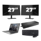 HP ZBook Firefly 15 G7 - Intel Core i7-10e Generatie - 15 inch - 16GB RAM - 256GB SSD - GPU - Windows 11 Home + 2x 27 inch Monitor