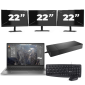 HP ZBook Firefly 15 G7 - Intel Core i7-10e Generatie - 15 inch - 8GB RAM - 256GB SSD - Windows 11 + 3x 22 inch Monitor