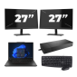 Lenovo ThinkPad X13 - Intel Core i5-10e Generatie - 13 inch - 8GB RAM - 256GB SSD - Windows 11 Home + 2x 27 inch Monitor