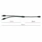 DC voeding splitter 1 naar 3 voor CCTV camera