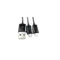 2 IN 1 Micro USB Charging Cable for moble phone or tablet 1.0 M