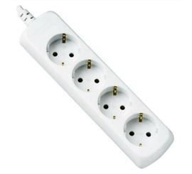 Losse stekkerdoos, 4 Sockets, wit