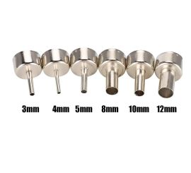 858 SMD hot air gun nozzles, 3 / 4 / 5 / 8 / 10 / 0.472 inch accessory retraction and playback station