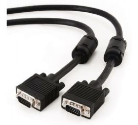 Premium VGA HD15M/HD15M dual-shielded w/2*ferrite 10ft cable, black color