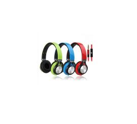 Solid Stereo Headset met microfoon, Wit/Groen, model HT-HD212