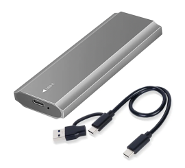 High Speed SSD Enclosure M.2 SATA/NVMe/NGFF -  3.1 USB Type C (PCIe 10Gbps) - Aluminium