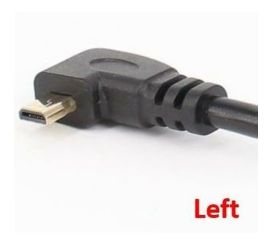 Up Angle Mini HDMI Male to HDMI Female Cable, 17cm