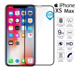 iPhone XS Max 9h 3D Tempered Glass Screen Protector-Black