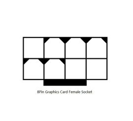 8-Pin to 2*6-Pin Graphics Card Supply Converter, M/F