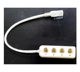 Network RJ45 to RJ11(1 TO 4) adapter