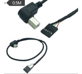 USB Type-B Male to USB 9-Pin Cable,30CM, Black